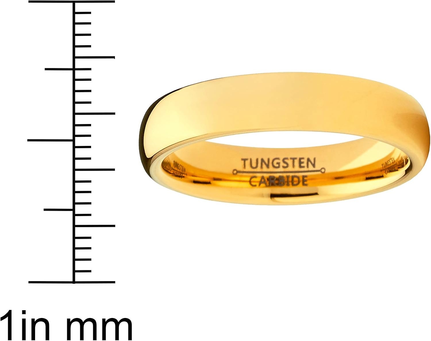 image:imageMetal Masters Men Women Unisex Rose Gold Tone Tungsten Wedding Band Engagement Ring 4mm DomeGold