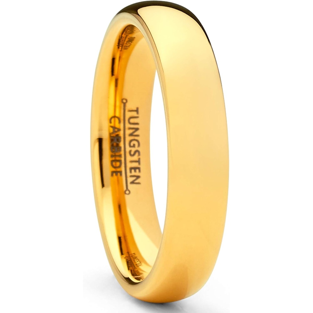image:imageMetal Masters Men Women Unisex Rose Gold Tone Tungsten Wedding Band Engagement Ring 4mm DomeGold