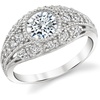 18K White Gold Plated